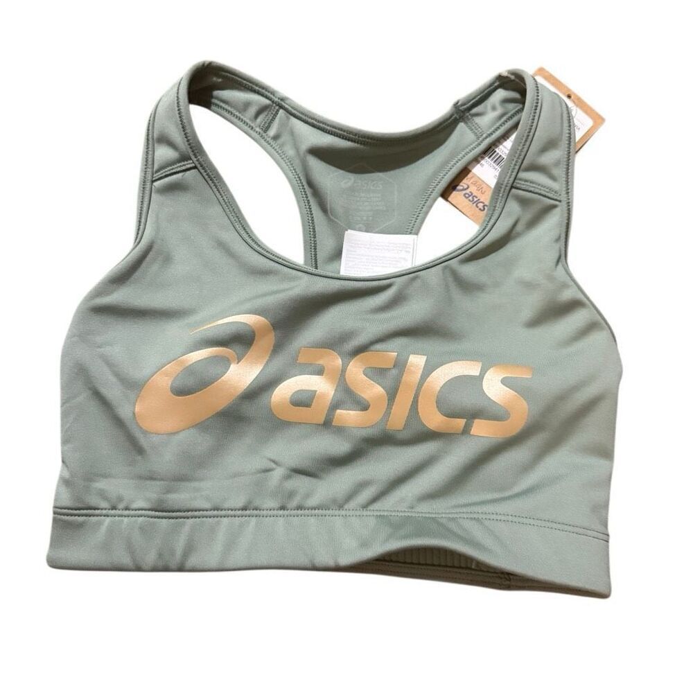 ASICS green sports bra size small
